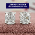 Old Mine Cushion Lab Diamond Stud