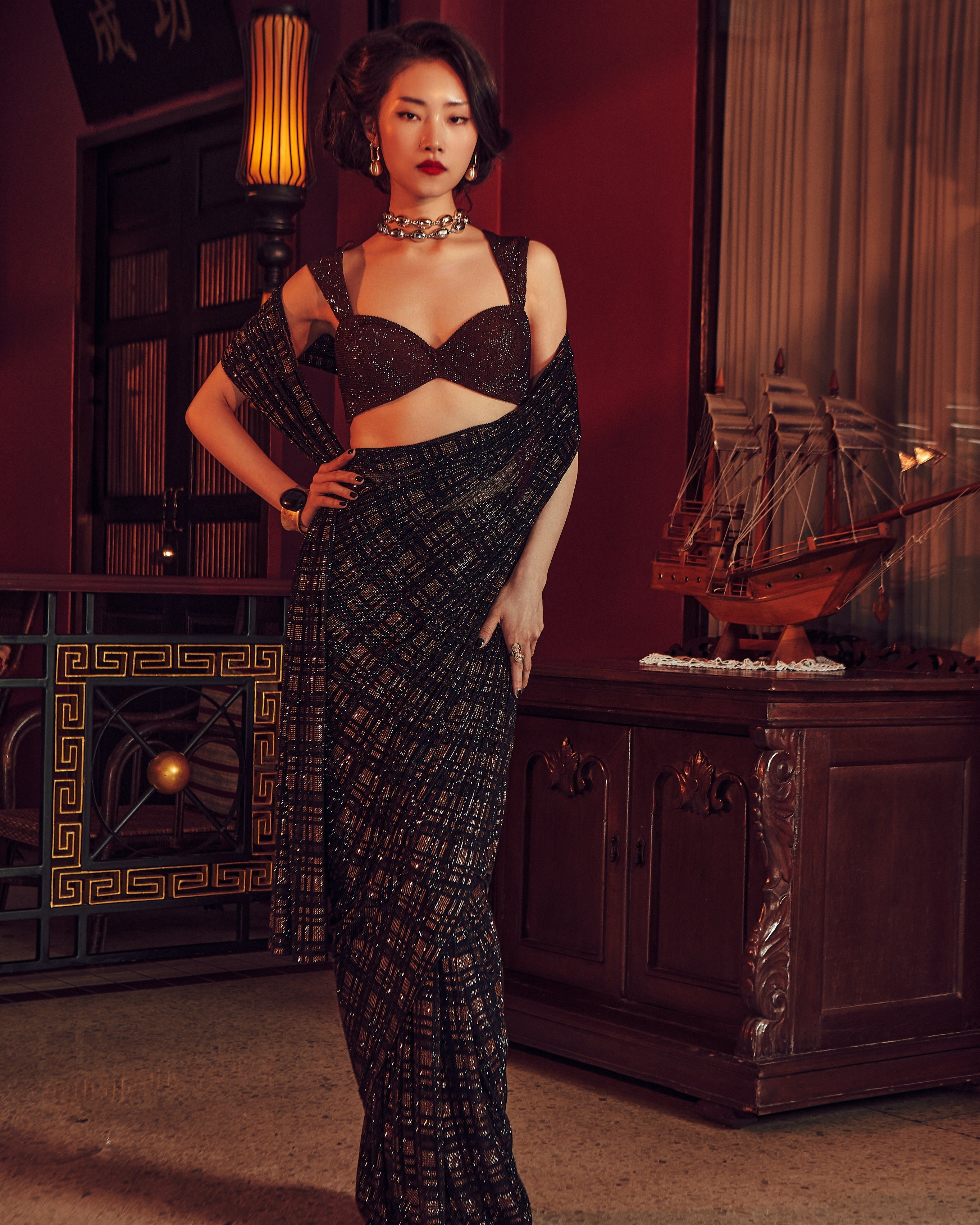 Minji Sari Set By KYNAH, Luxury Indian Fashion & Bridal Wear