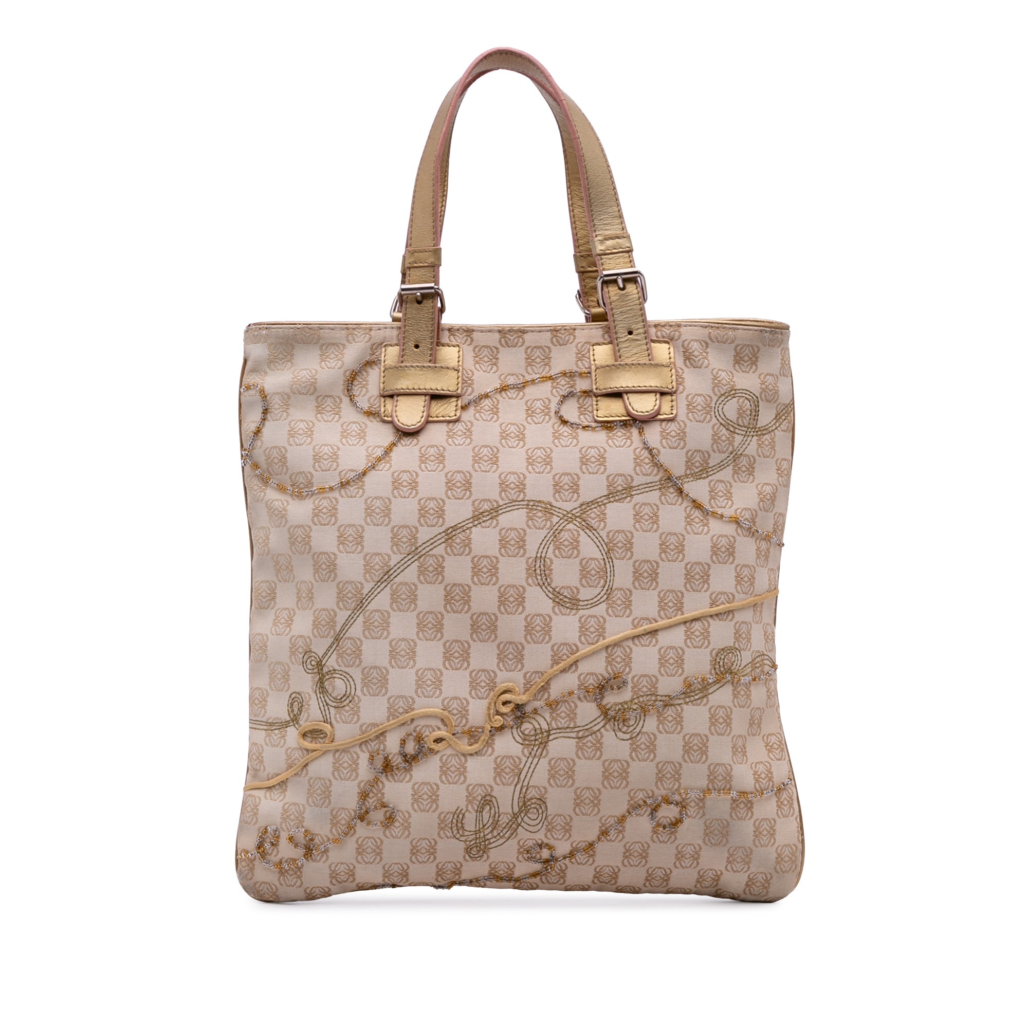 Anagram Canvas Embroidered Tote