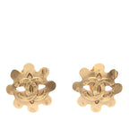 CC Gold Plated Flower Clip On Earrings