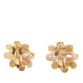CC Gold Plated Flower Clip On Earrings