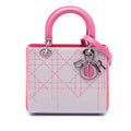 Medium Tricolor Lambskin Macrocannage Stitched Lady Dior