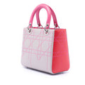 Medium Tricolor Lambskin Macrocannage Stitched Lady Dior