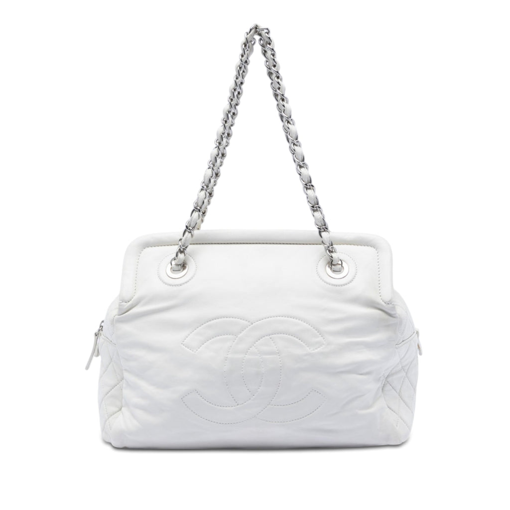CC Lambskin Frame Tote