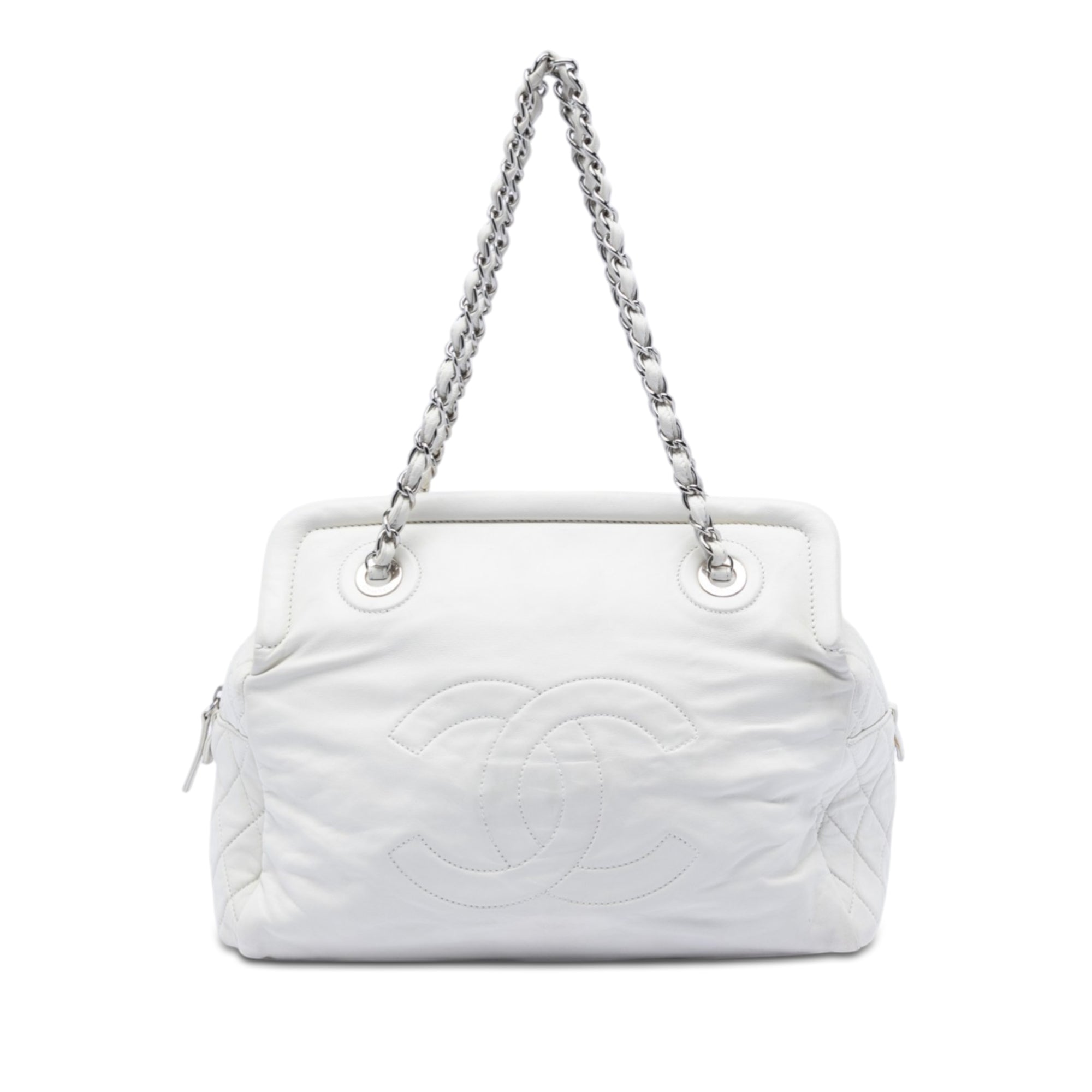 CC Lambskin Frame Tote