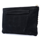 Canvas Canapa Studded Vernice Clutch