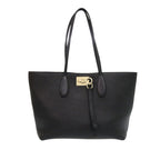 Grained Calfskin Studded Gancini Tote