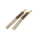 Gold Plated Strass JAdior Drop Push Back Earrings