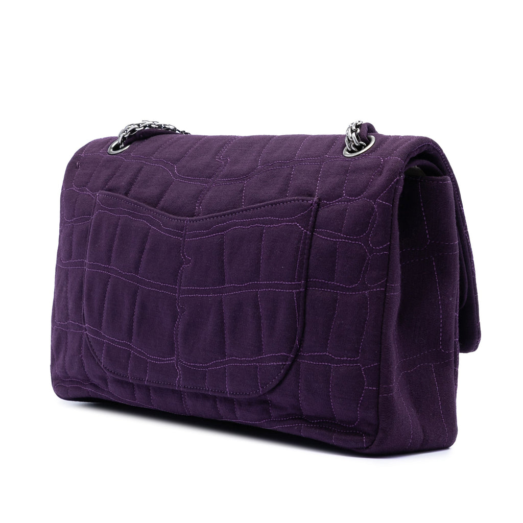 Croc Quilted Jersey Reissue 2.55 Double Flap 227