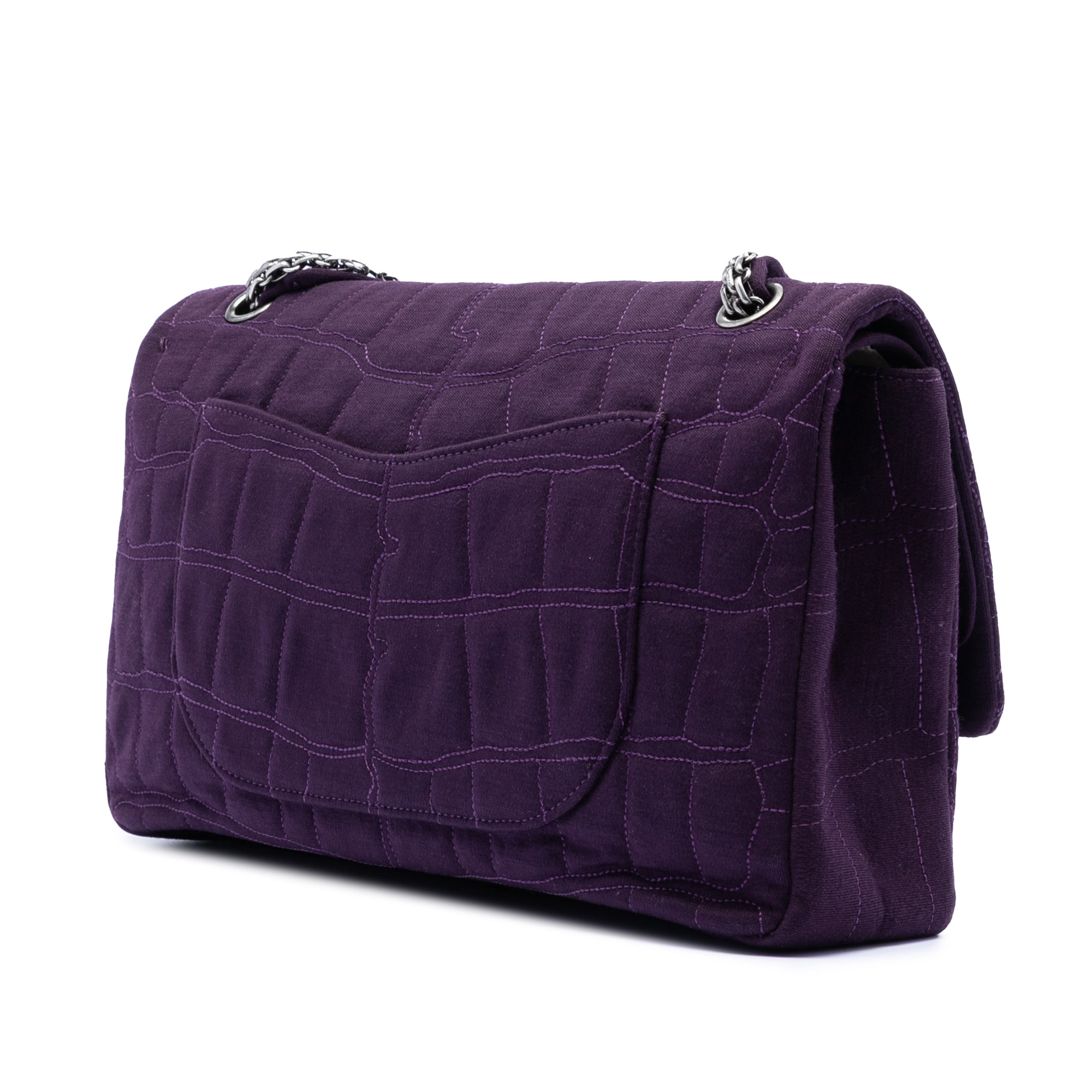 Croc Quilted Jersey Reissue 2.55 Double Flap 227