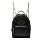 Pebbled Calfskin Soho Chain Backpack