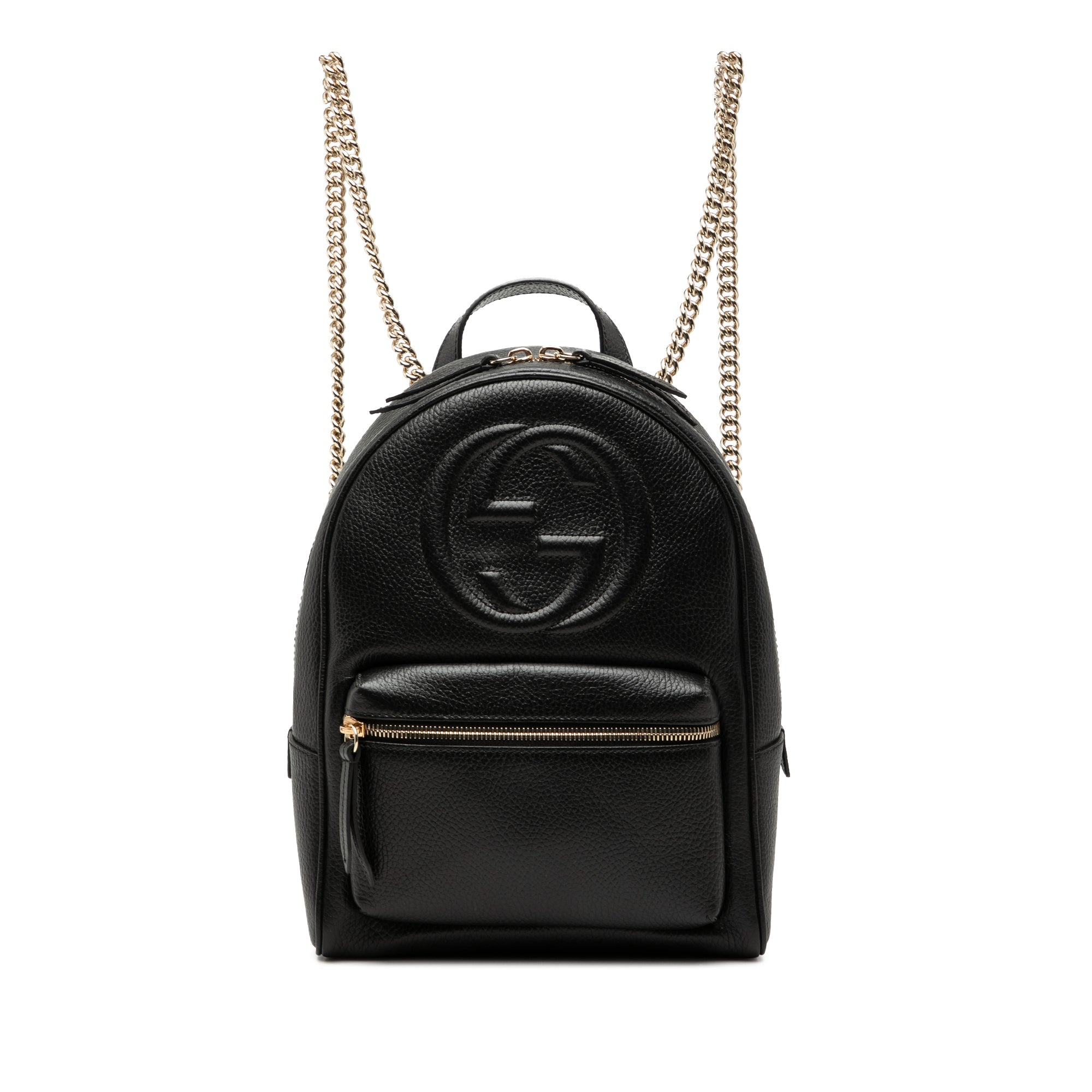 Pebbled Calfskin Soho Chain Backpack