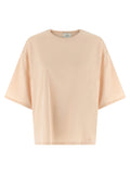Loulou De Saison Embroidered Logo Supima Cotton T-Shirt — Beige