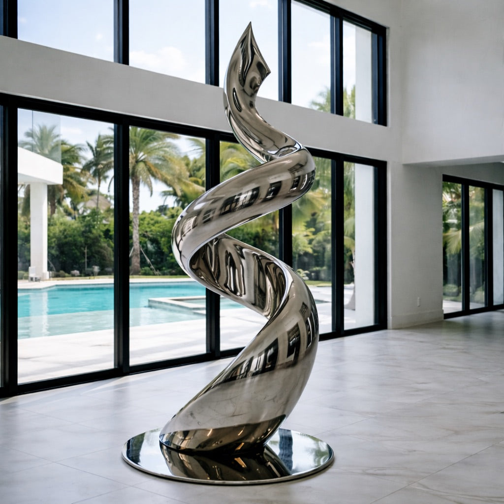 OSO Stainless Steel Momentum Sculpture - Height: 72 inch (183 cm)