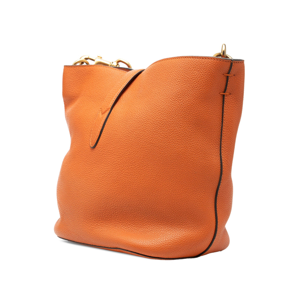 Grained Calfskin Soft Jackie Bucket Bag