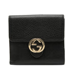 Leather Interlocking G Small Wallet