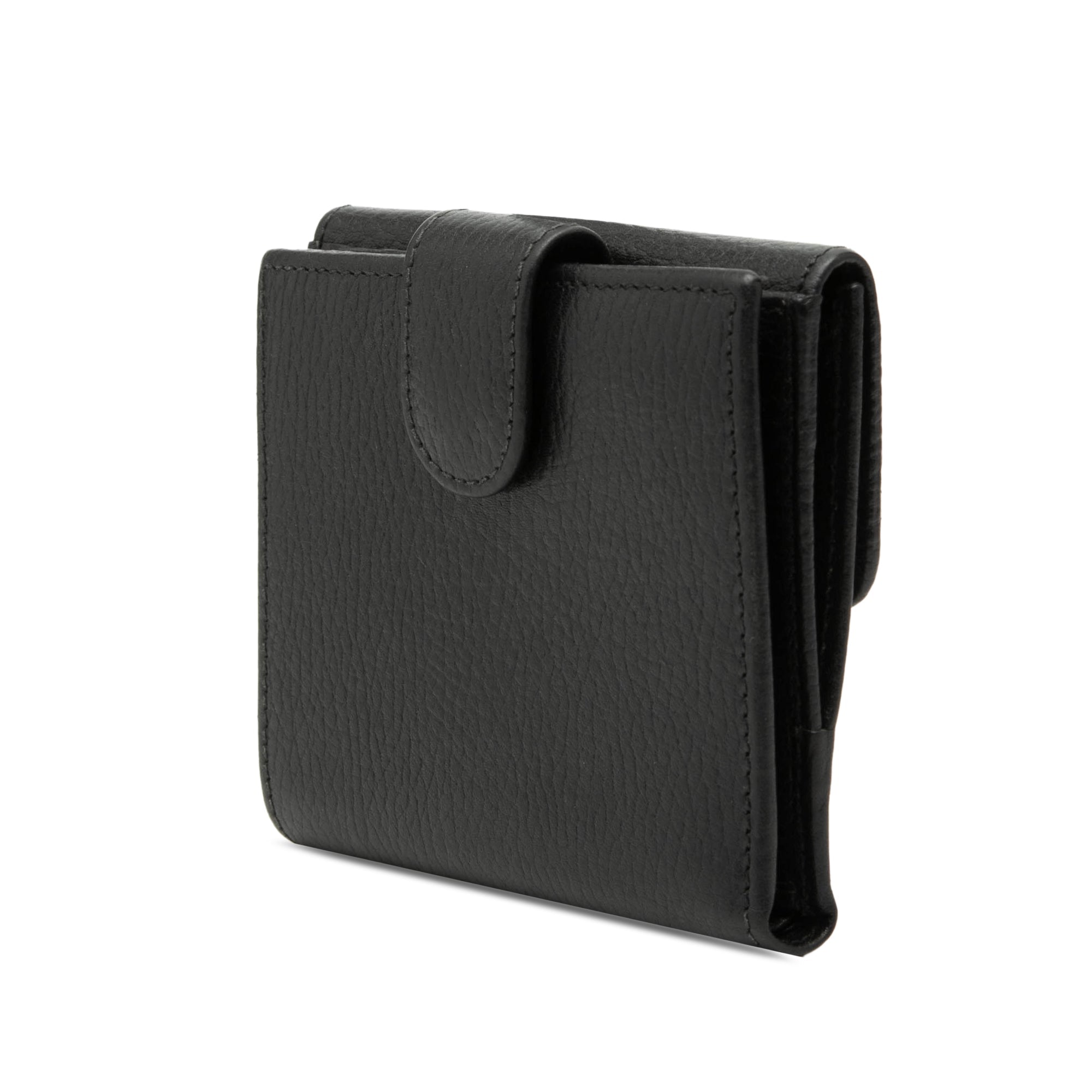 Leather Interlocking G Small Wallet