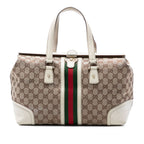 GG Canvas Web Treasure Boston Bag