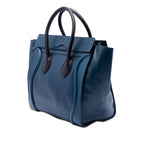 Mini Bicolor Leather Luggage Tote