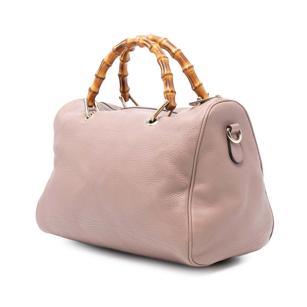 Medium Calfskin Bamboo Shopper Boston Bag