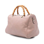 Medium Calfskin Bamboo Shopper Boston Bag