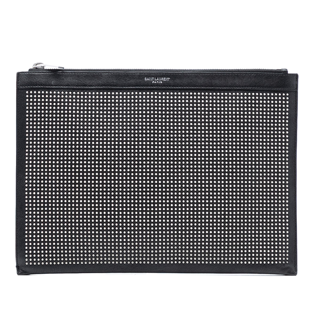 Studded Leather Clutch