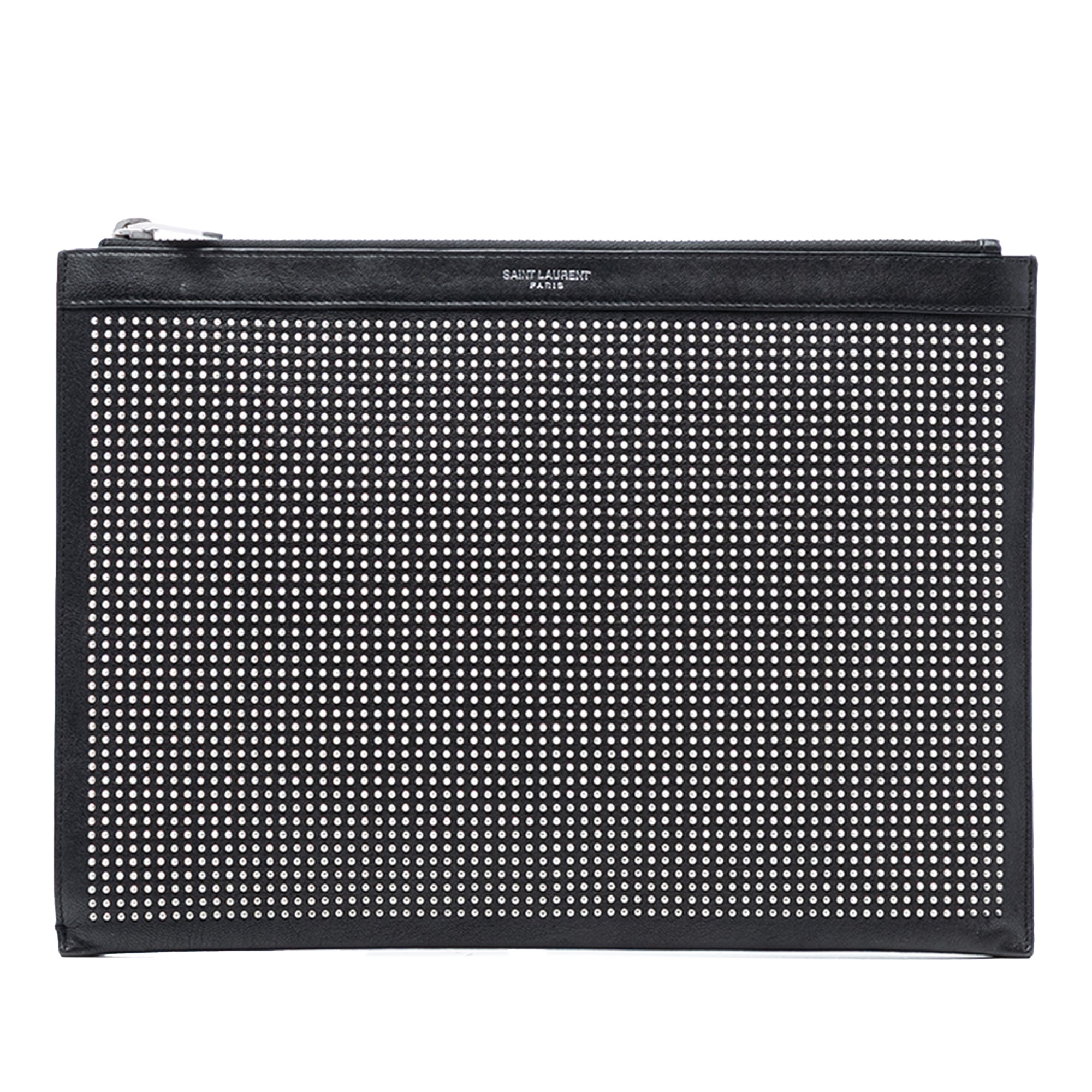 Studded Leather Clutch