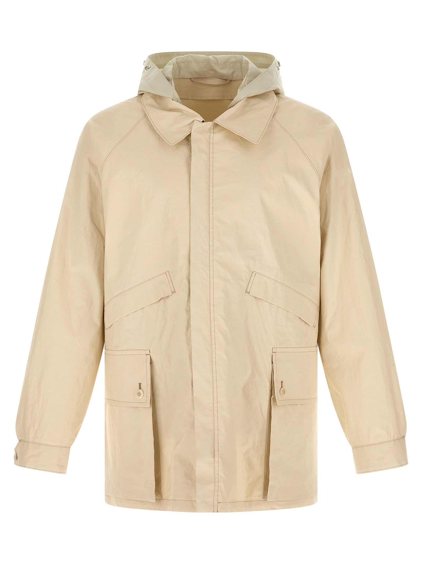 Lemaire Waterproof Coated Linen Raincoat — Beige