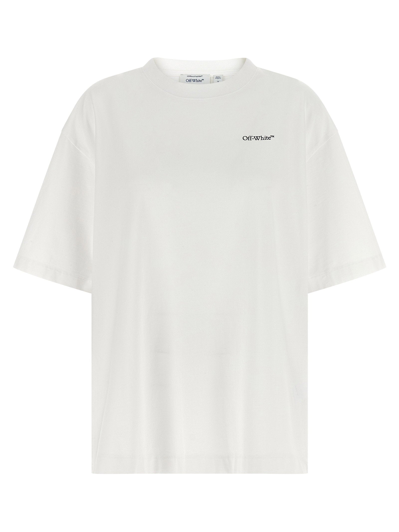 Off White Logo-Print Half Arrow T-Shirt — White