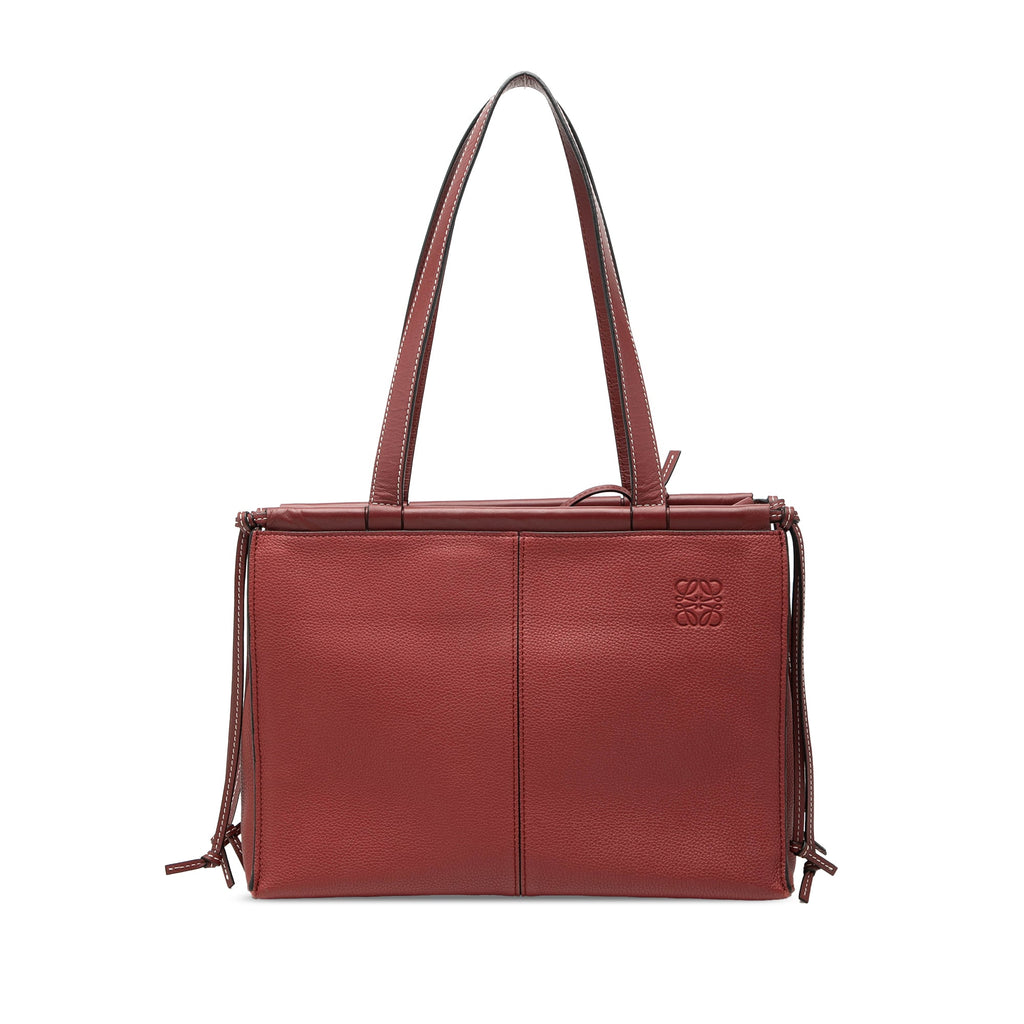 Small Leather Cushion Tote