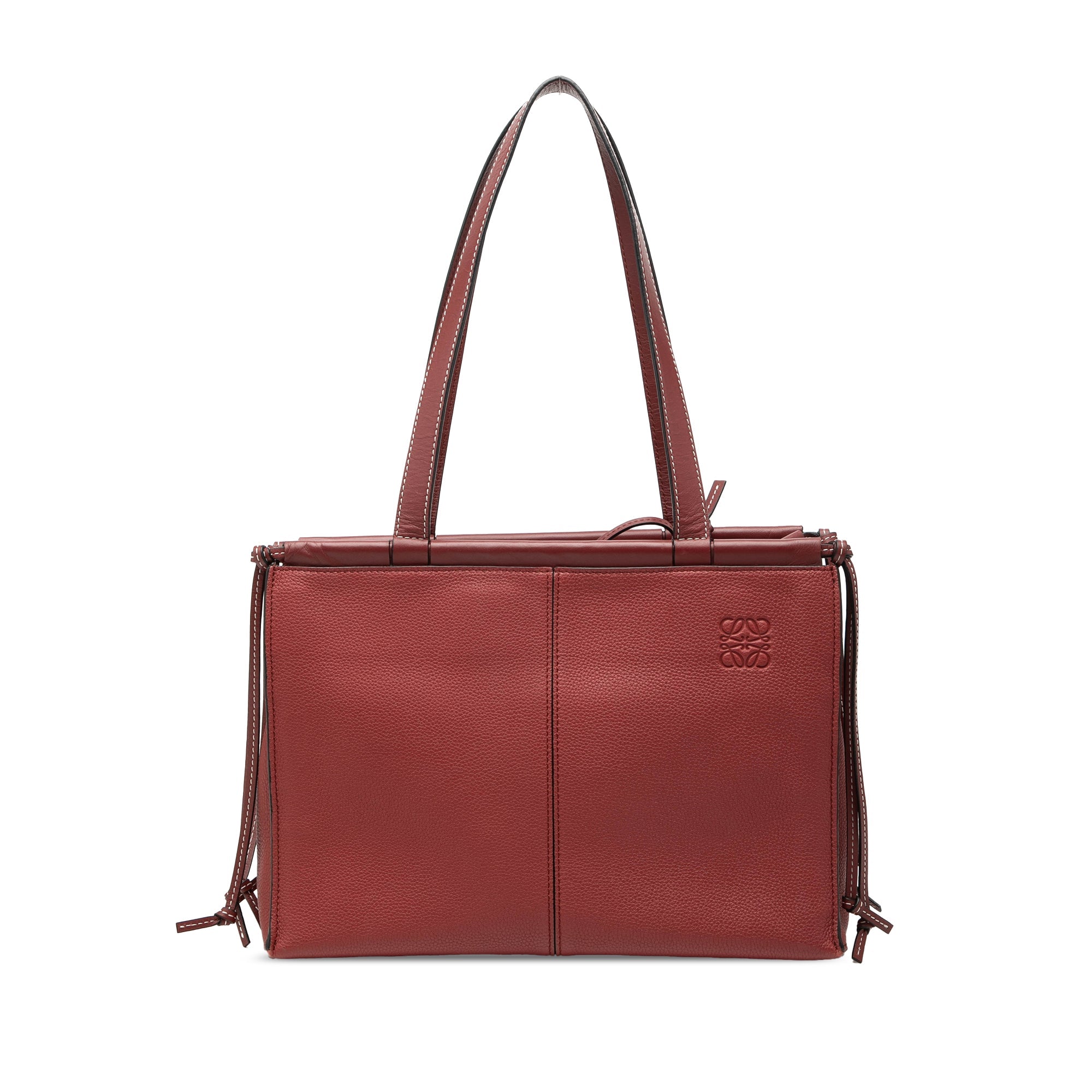 Small Leather Cushion Tote