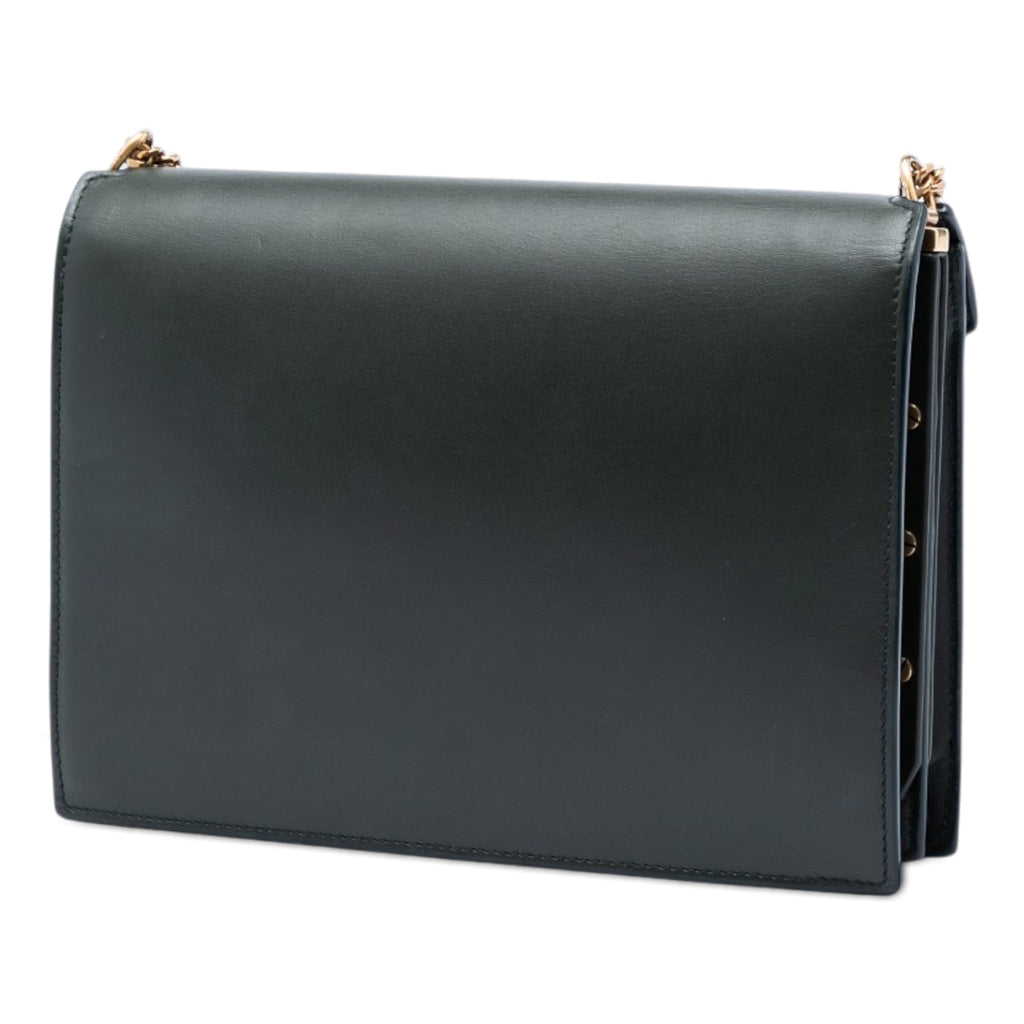 Suede and Calfskin Monogram Cassandra Clasp Bag