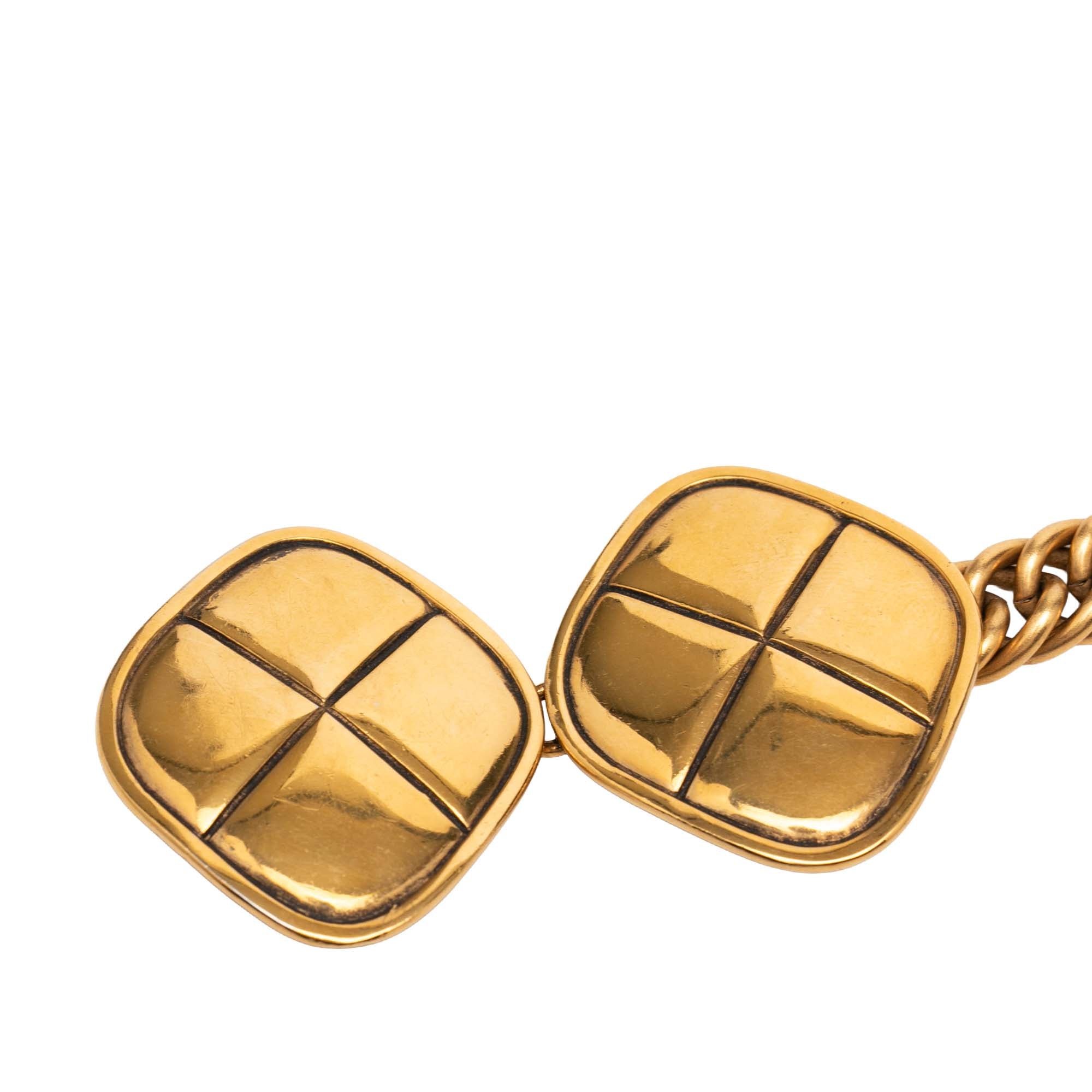 Gold Plated Quilt Charm Chain Belt