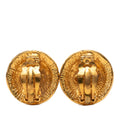 CC Gold Plated Rue Cambon Round Clip on Earrings