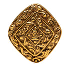 CC Gold Plated Diamond Byzantine Brooch