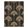 Obsidian Gilded Bloom Hand Tufted Wool Rug