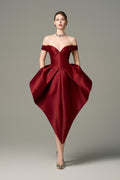 Amourine Off-Shoulder Heart-Shaped Mini Dress