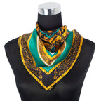 Floral Square Silk Scarf Olaya