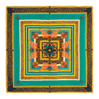 Floral Square Silk Scarf Olaya