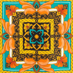 Floral Square Silk Scarf Olaya