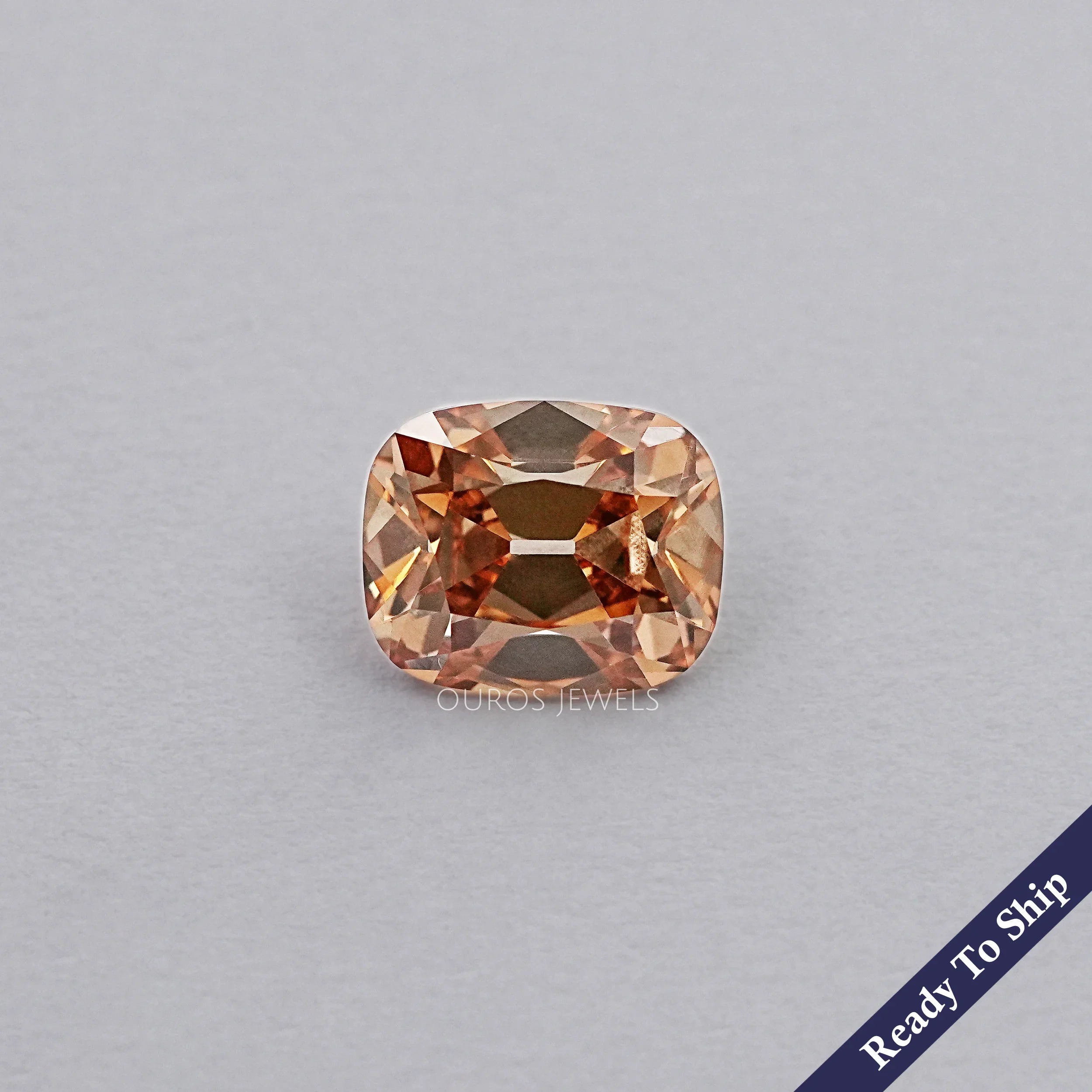 Old Mine Cushion Champagne Lab Grown Diamond