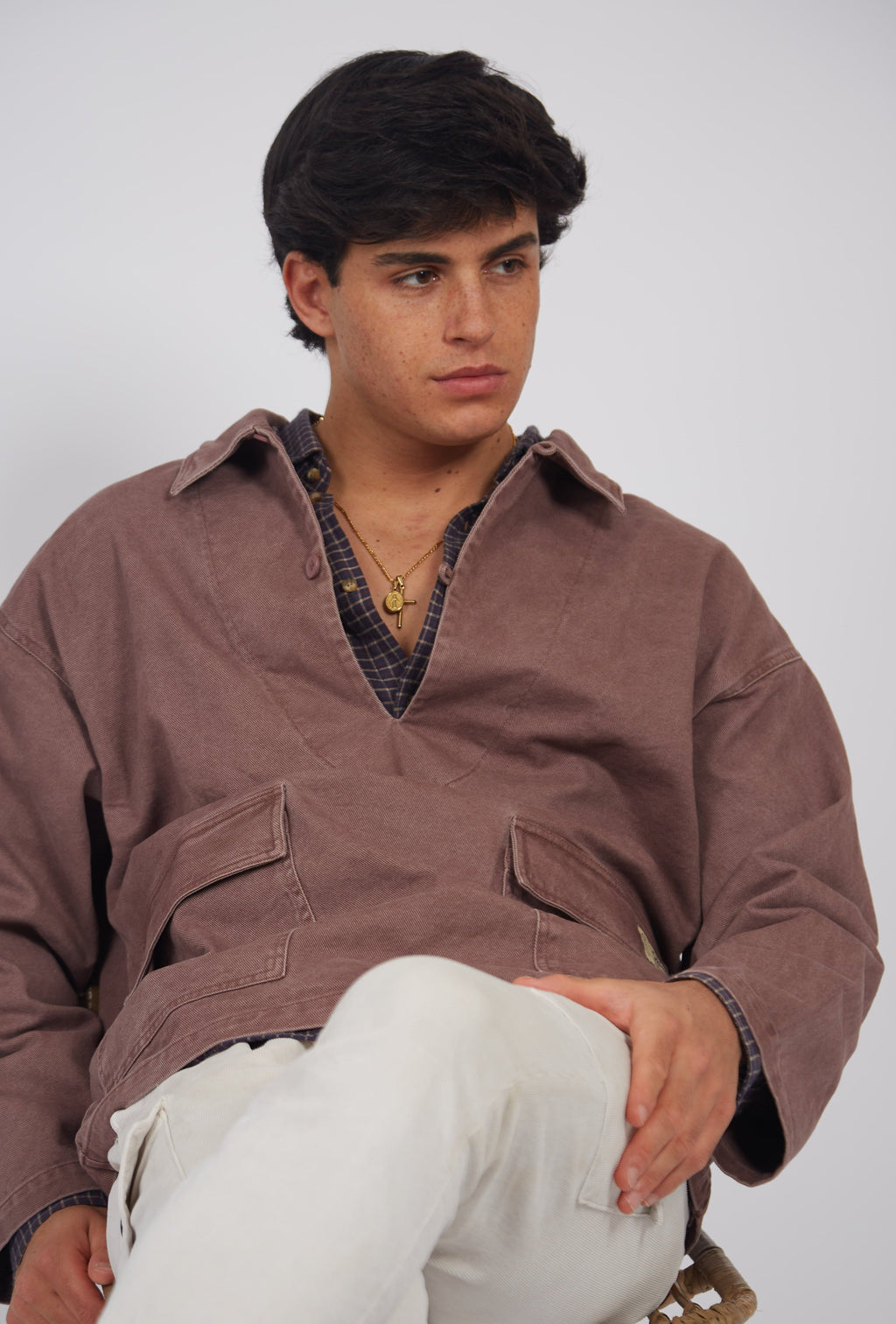 Chaqueta Denim Burdeos