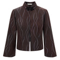 Ombre Brown Bell Sleeve Jacket