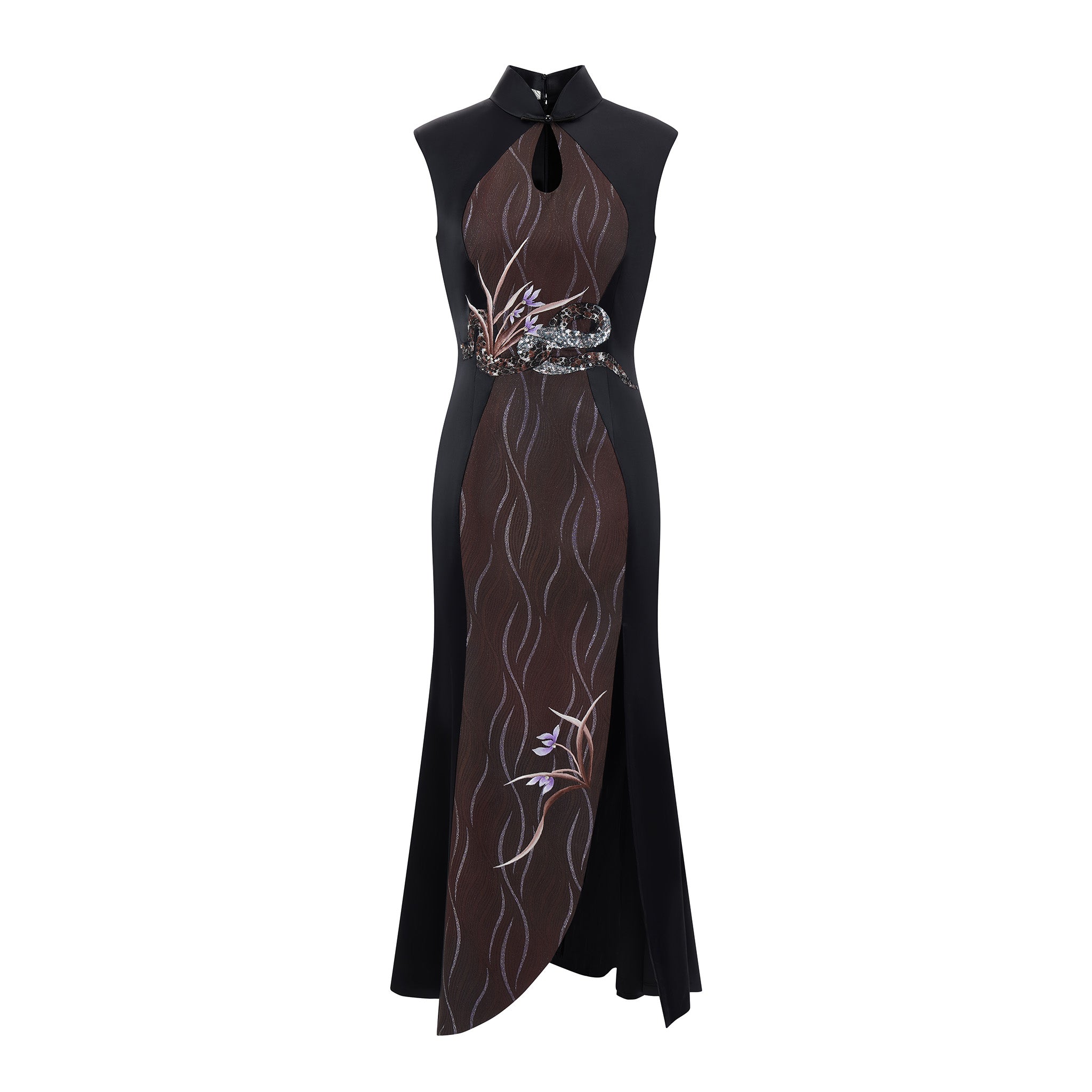 Ombre Brown Snack & Orchid Qipao