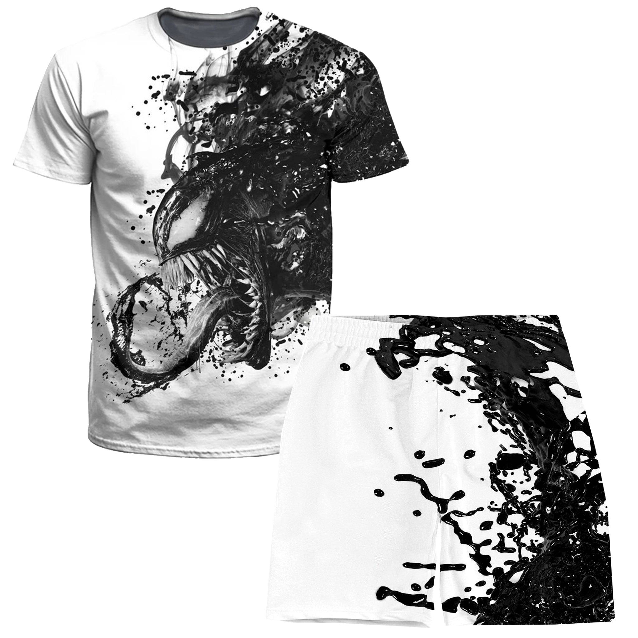 Venom BW T-Shirt and Shorts Combo