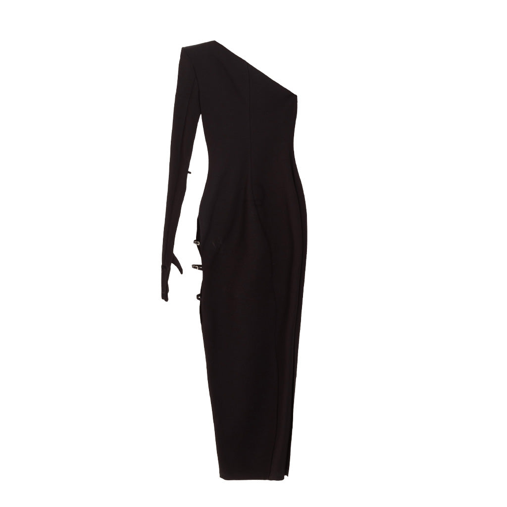 Long Sleeve One Glove Dress With Cutouts