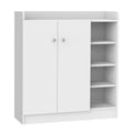 Shoe Storage Cabinet w/ Adjustable Shelves, Stand Organiser for Hallway, White