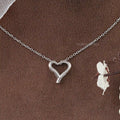 Open Heart Round Lab Diamond Pendant