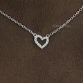 Open Heart Shape Lab Diamond Pendant