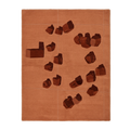 Organic Terracotta Wave Pattern Hand Tufted Rug